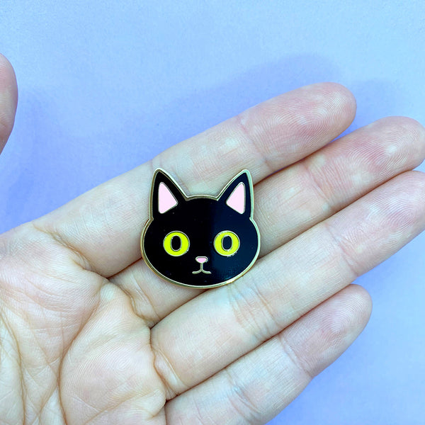 White Cat Enamel Pin