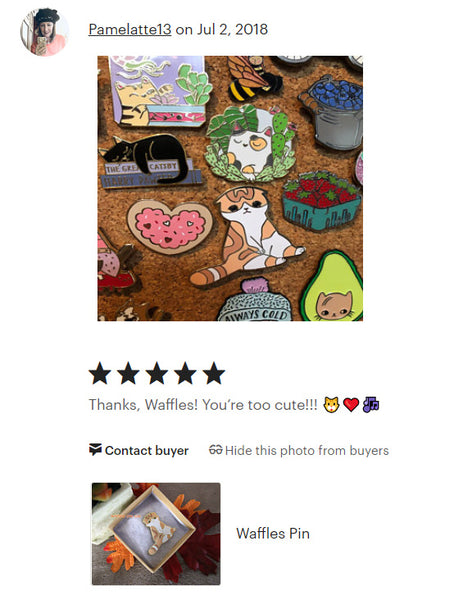 Waffles the Cat Pin