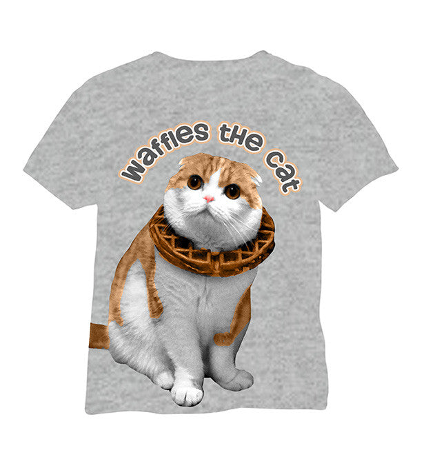 Waffles the Cat T Shirt Gift for Cat Lover Orange Cat T Shirt