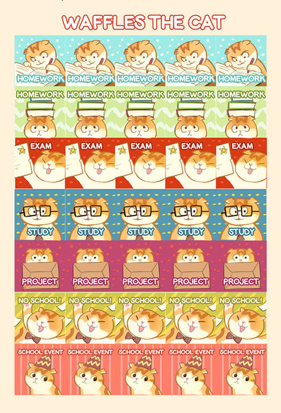 Waffles the Cat Sticker Set