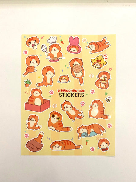 Cute Waffles Sticker Sheet