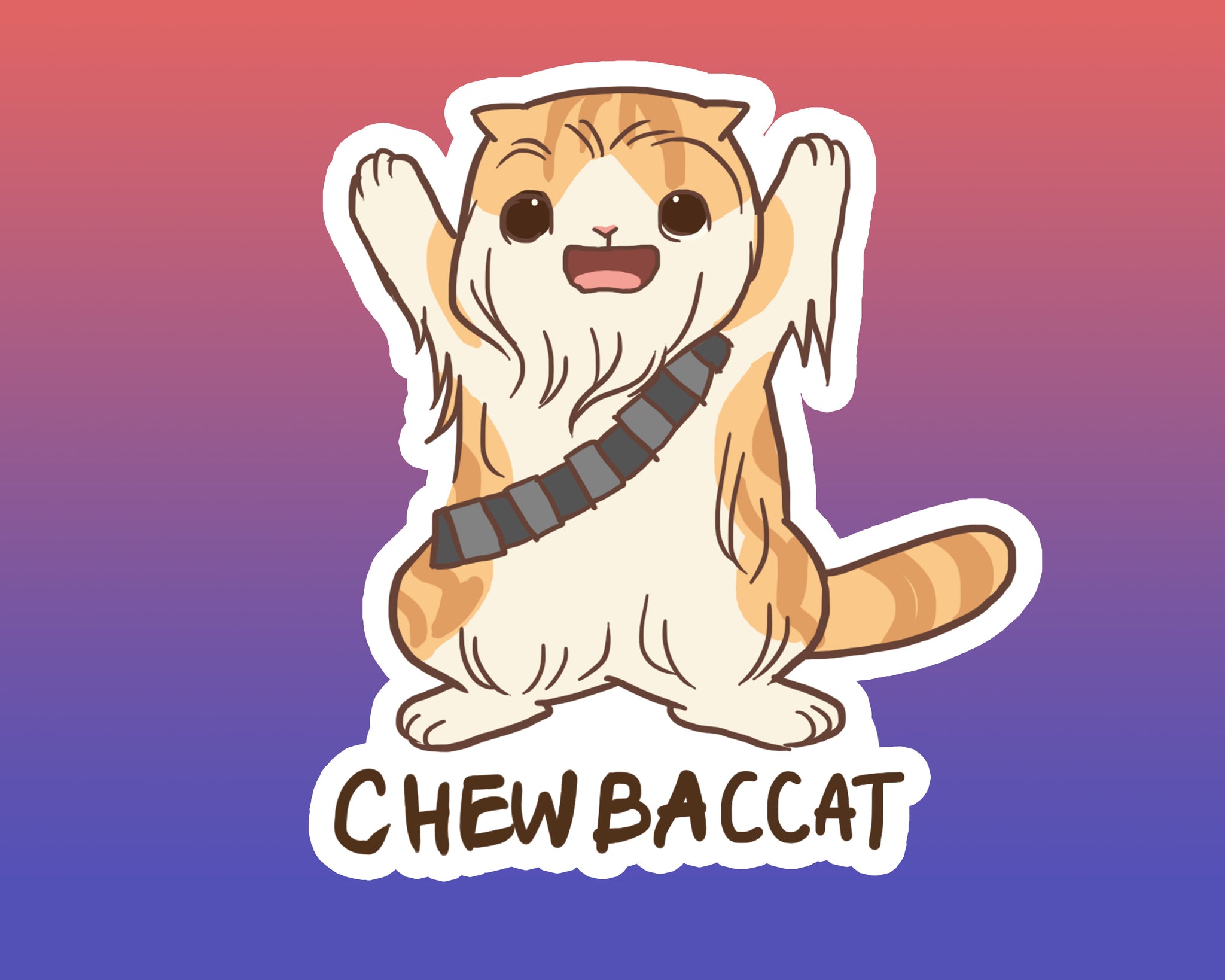 Chewbaccat Sticker