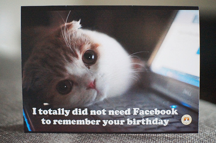 Funny birthday greeting card | Waffles the Cat | Gift for Cat Lovers