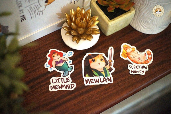Fun Cat Nerd Stickers