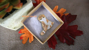 Scottish Fold Enamel Pin | Orange Cat Lapel Brooch | Gift for Cat Lover
