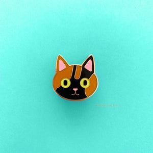 Tortie Cat Enamel Pin